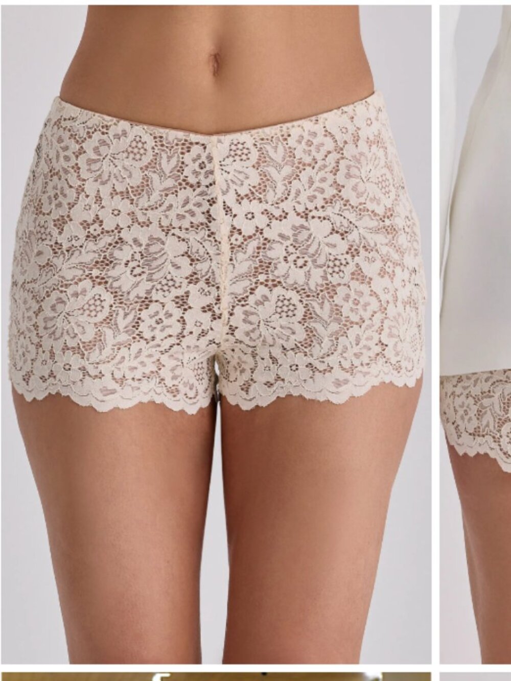 NWOT HOUSE OF CB Margot Vintage Corded Lace Micro Shorts